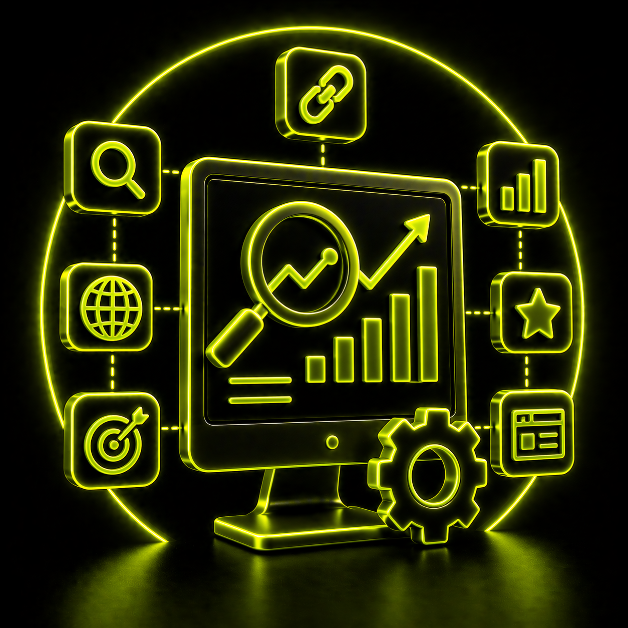 magnifying glass charts